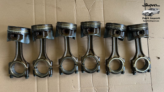 JZA80 Supra Genuine OEM 2JZ-GTE Non-VVTi Piston/Rod Set (6 pc)