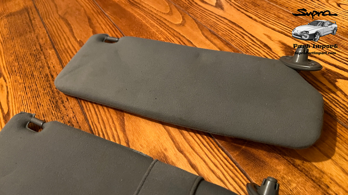 *DISCO* JZA80 Supra Genuine OEM S1 RHD Gray Sun Visor Set (74310-14610-B0 + 74320-14680-B0)
