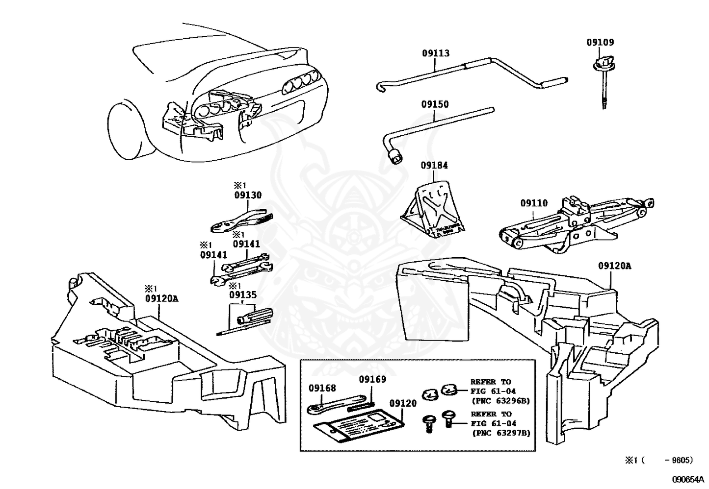 JZA80 Supra Genuine OEM LHD/RHD Center Trunk Compartment Spacer Foam (58568-14010)