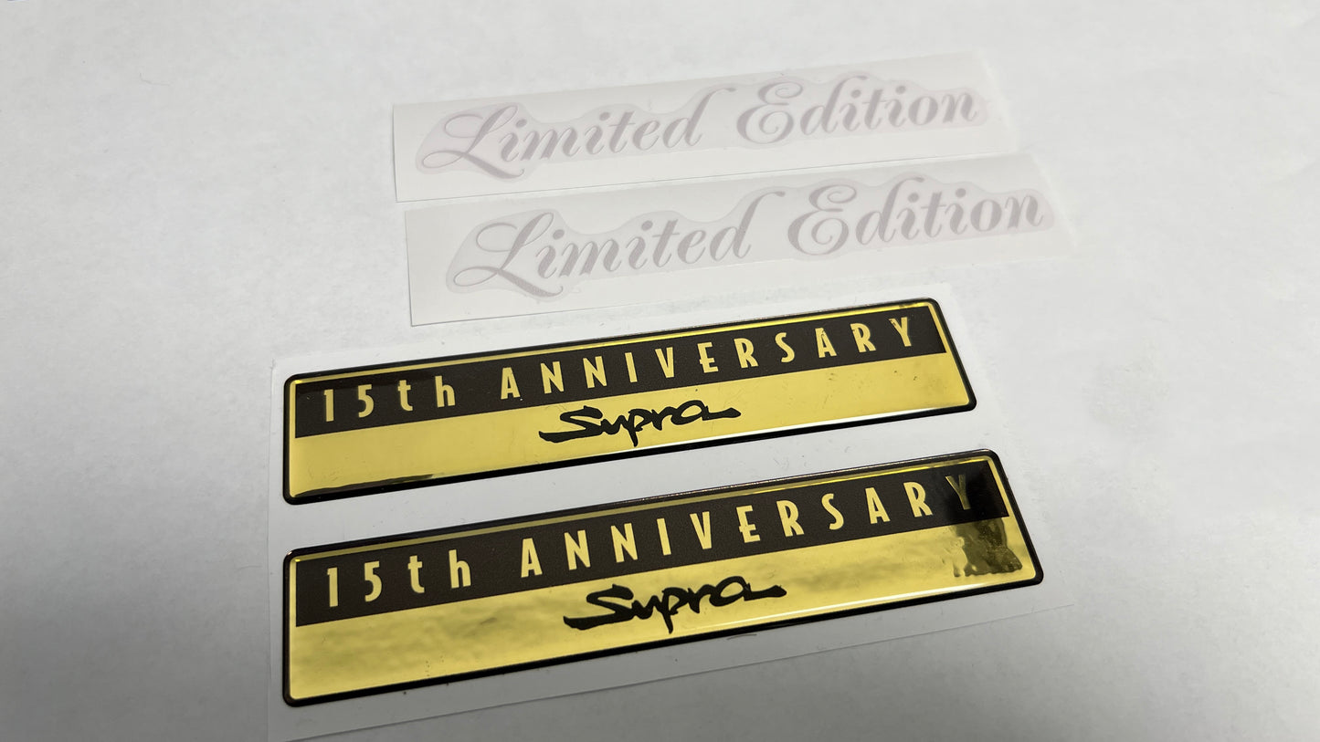JZA80/MKIV Supra 15th Anniversary Limited Edition Emblems