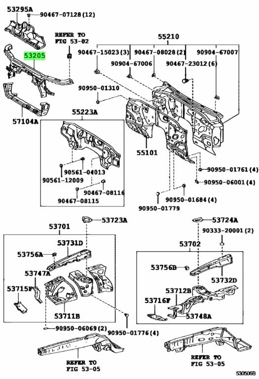 JZA80 Supra Genuine OEM Brand New Radiator Upper Support Sub-Assy (53205-14110)