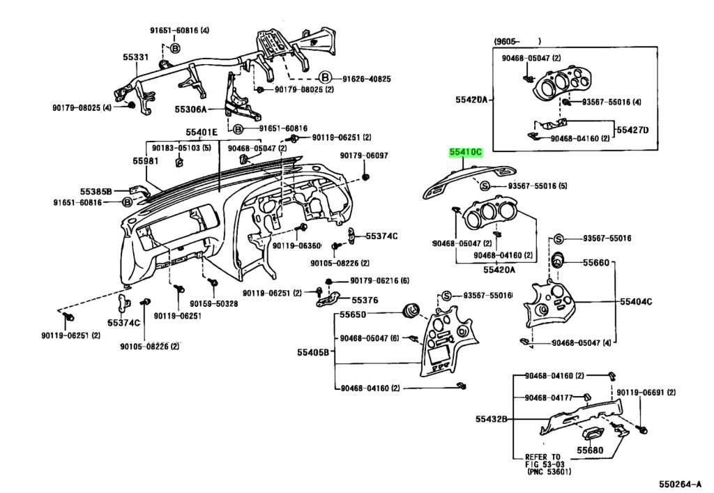 JZA80 Supra Genuine OEM S2 RHD Radio Panel (55405-14160)