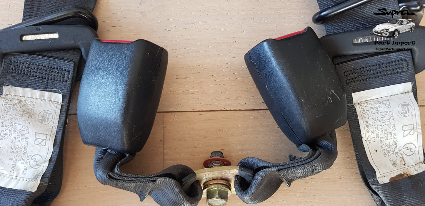 *REAR, WITH BUCKLES* JZA80/MK4 Supra Genuine OEM Rear Safety Belt Set + Rear Buckle