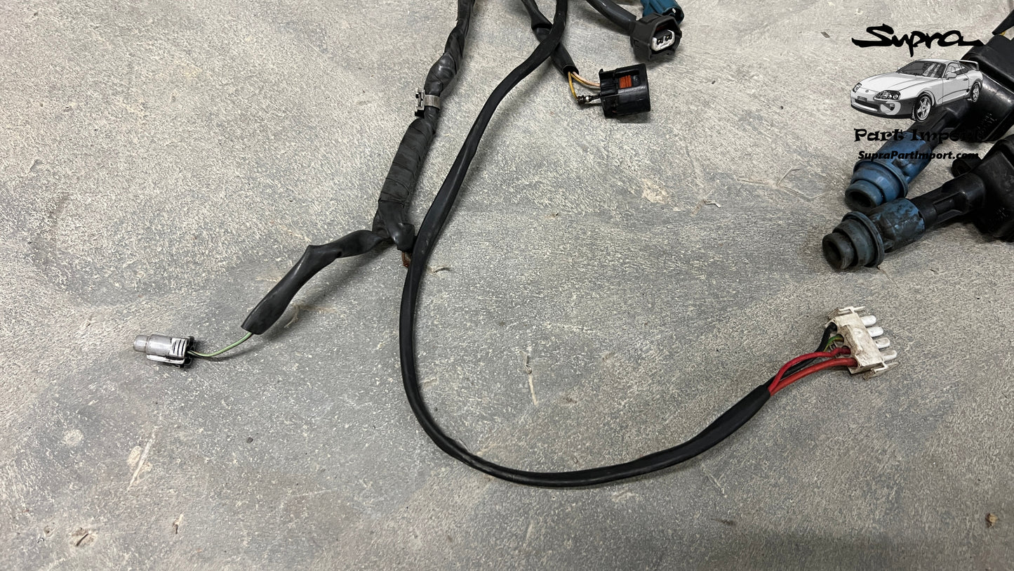*RARE* JZA80 Supra OEM RHD TT Auto 2JZ-GTE Non-VVTi + Auto Gearbox Engine Harness (82121-14810 / 82121-14811)