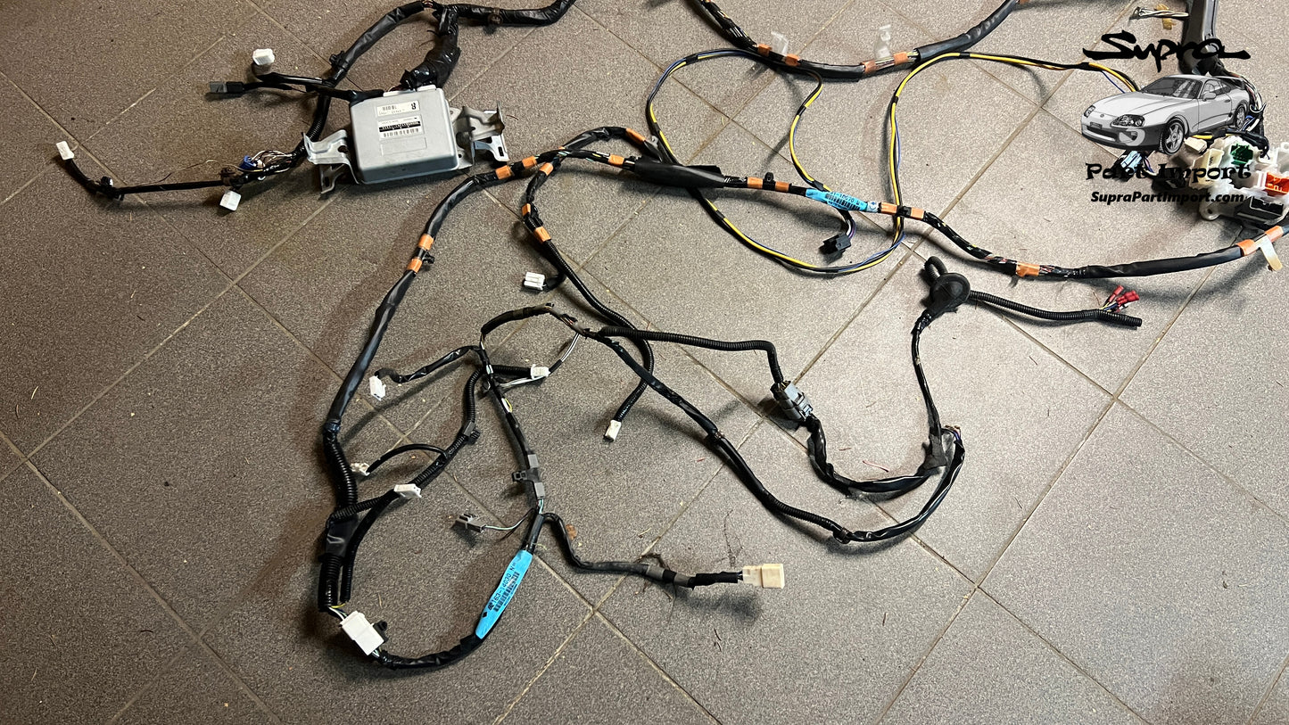 *RHD->LHD* JZA80 Supra Genuine OEM S1 LHD Wire Cowl / Interior Fuse Box + Extra Floor Harness (82131-1D640)