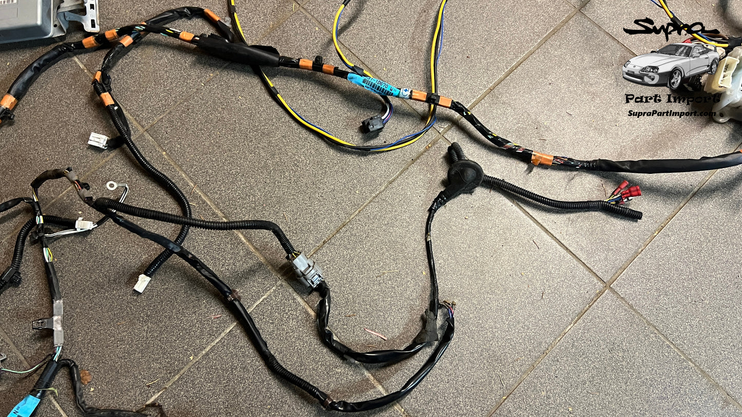 *RHD->LHD* JZA80 Supra Genuine OEM S1 LHD Wire Cowl / Interior Fuse Box + Extra Floor Harness (82131-1D640)