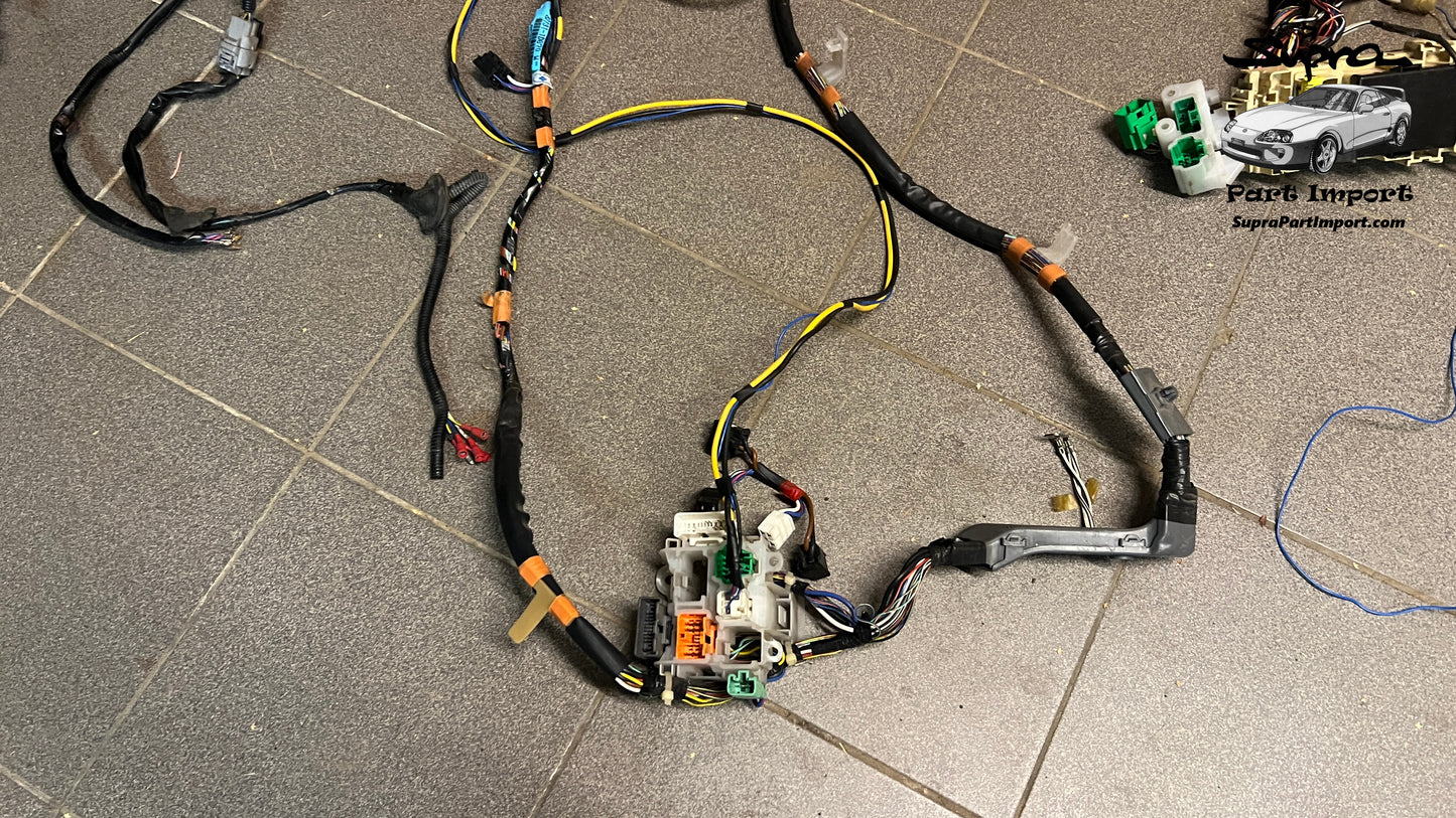 *RHD->LHD* JZA80 Supra Genuine OEM S1 LHD Wire Cowl / Interior Fuse Box + Extra Floor Harness (82131-1D640)