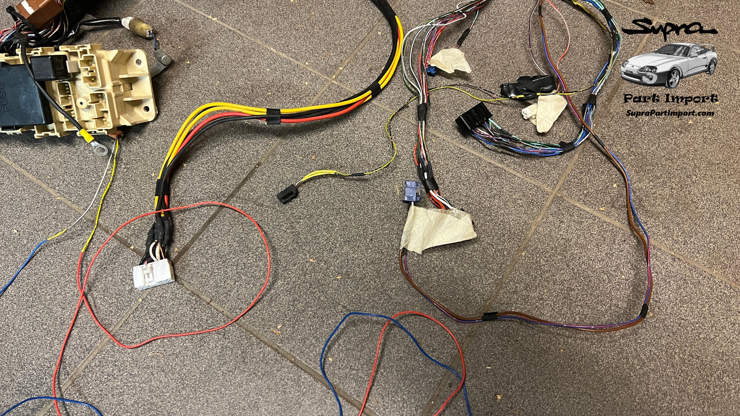 *RHD->LHD* JZA80 Supra Genuine OEM S1 LHD Wire Cowl / Interior Fuse Box + Extra Floor Harness (82131-1D640)