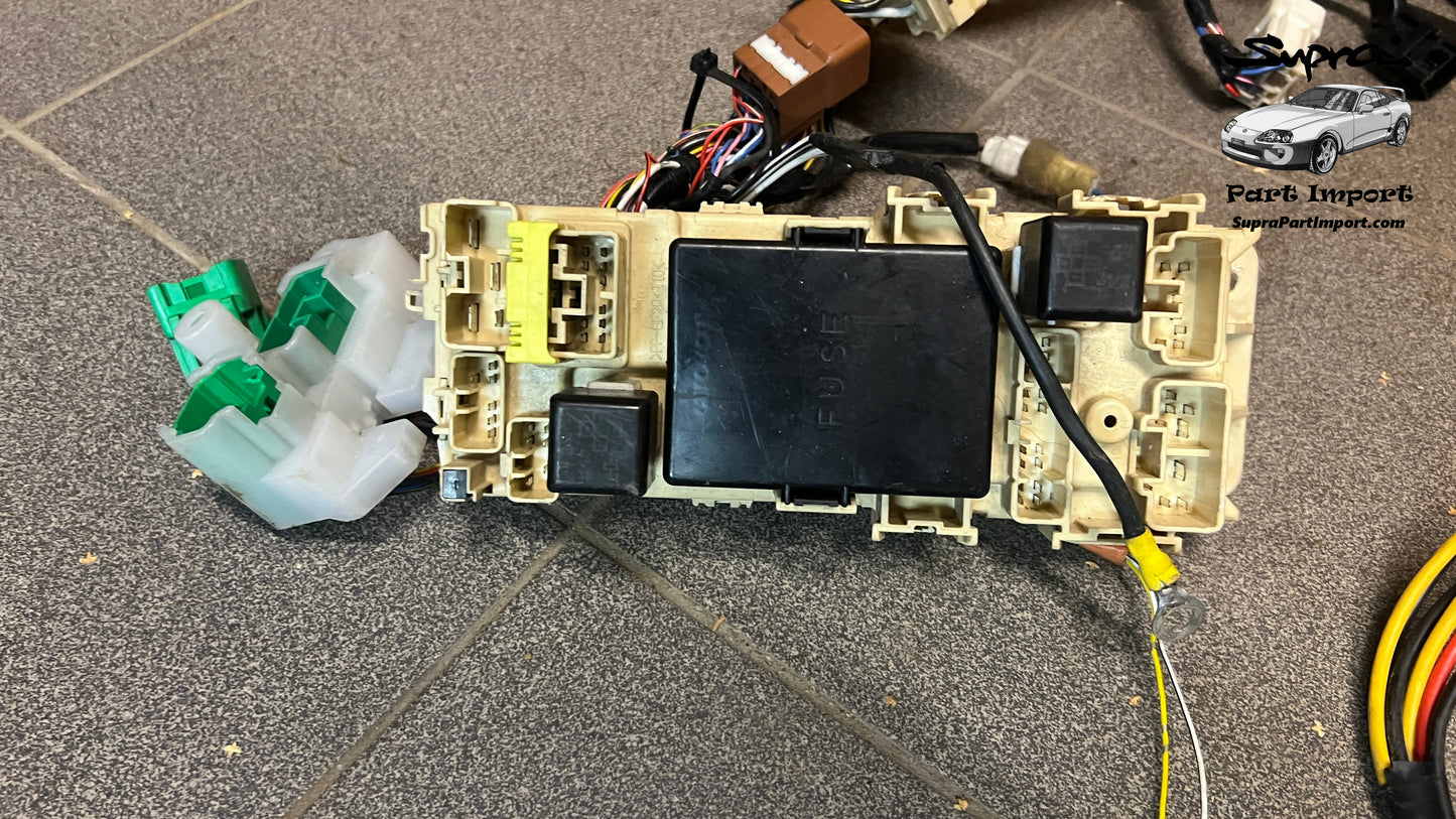 *RHD->LHD* JZA80 Supra Genuine OEM S1 LHD Wire Cowl / Interior Fuse Box + Extra Floor Harness (82131-1D640)