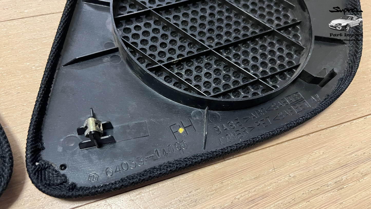 JZA80/MK4 Supra Genuine OEM Rear LH + RH Speaker Grill Panel Trim Set (64034-14080-C0 + 64033-14090-C0)