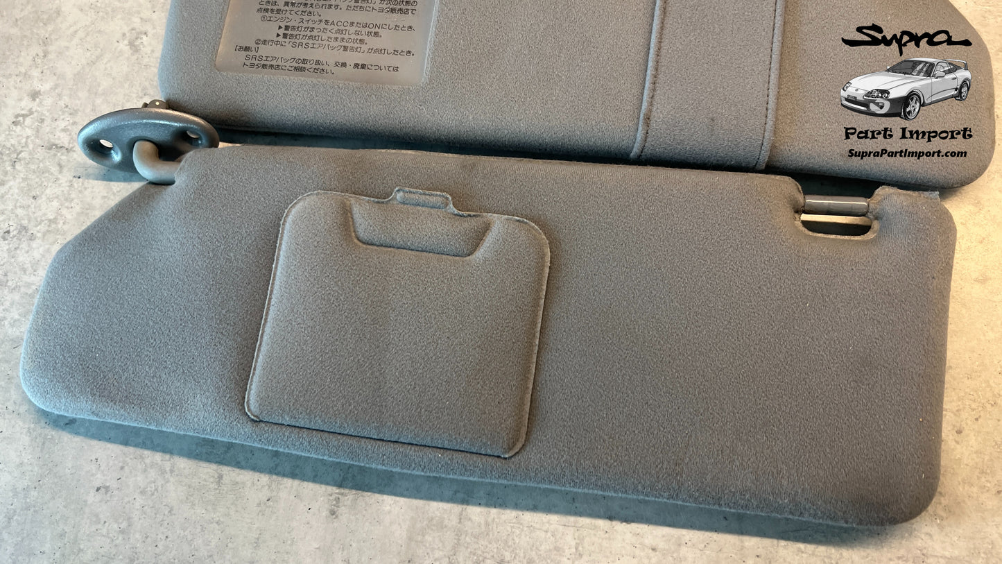 *DISCO* JZA80 Supra Genuine OEM S1 RHD Gray Sun Visor Set (74310-14610-B0 + 74320-14680-B0)