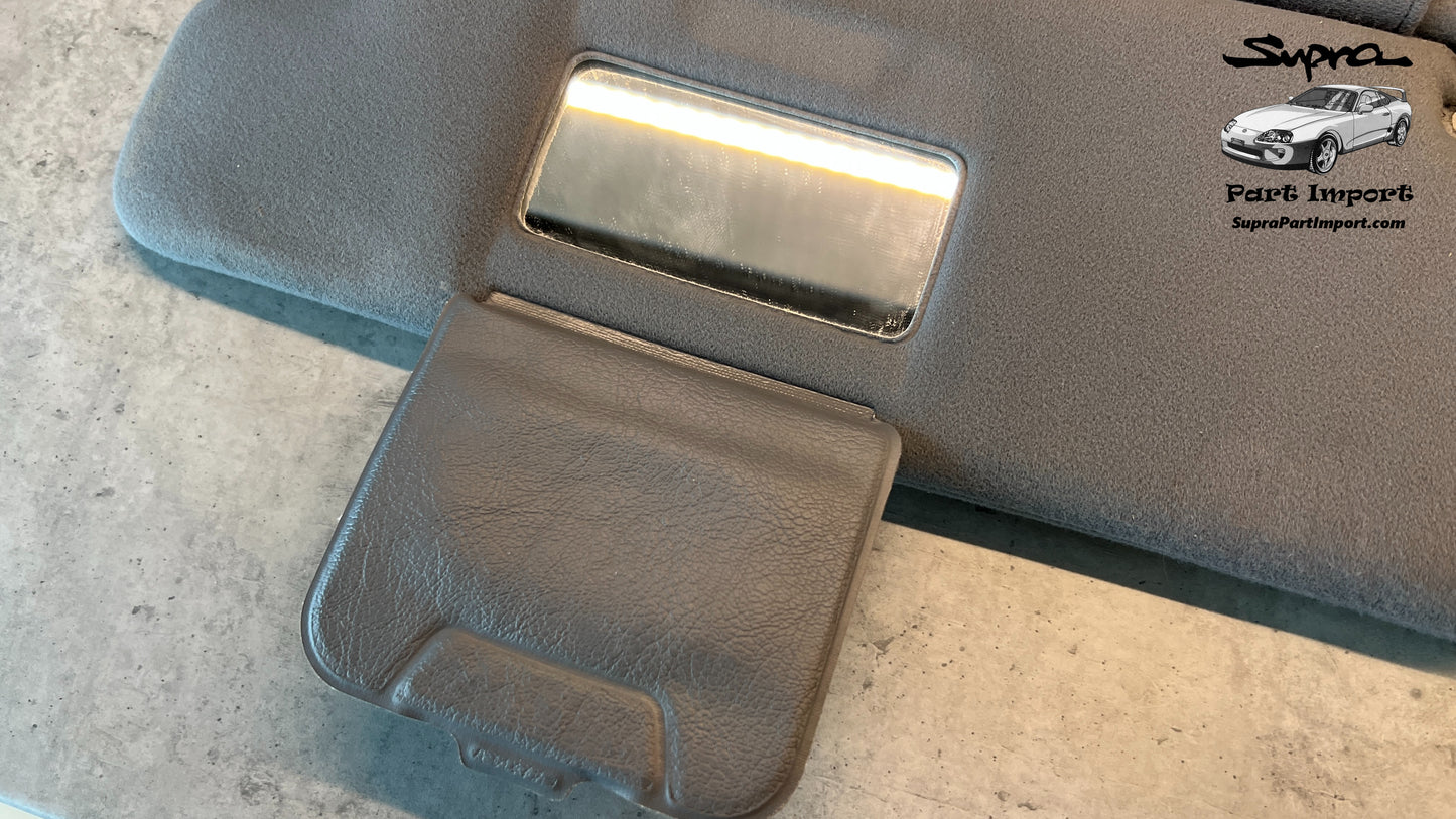 *DISCO* JZA80 Supra Genuine OEM S1 RHD Gray Sun Visor Set (74310-14610-B0 + 74320-14680-B0)