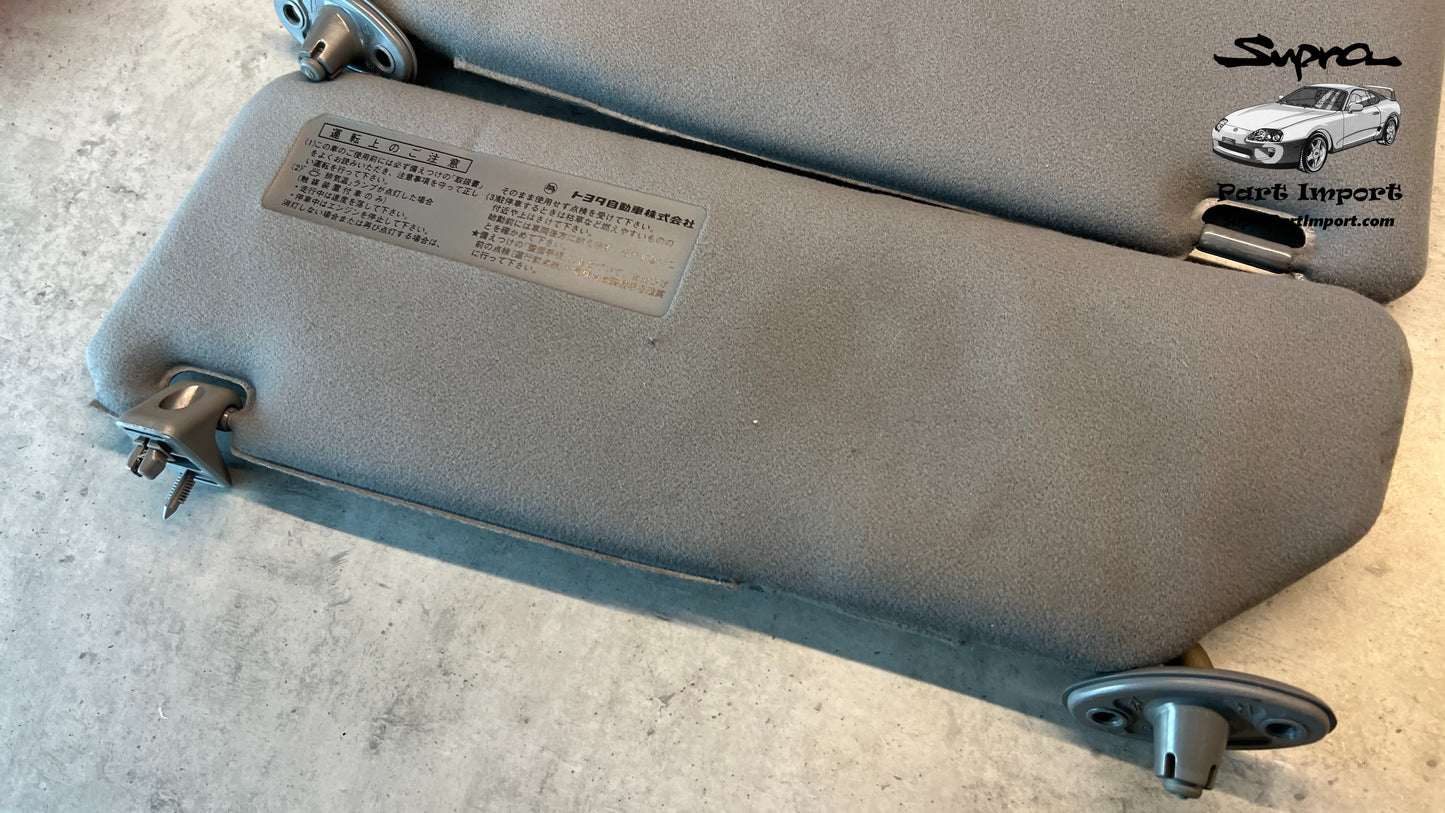 *DISCO* JZA80 Supra Genuine OEM S1 RHD Gray Sun Visor Set (74310-14610-B0 + 74320-14680-B0)