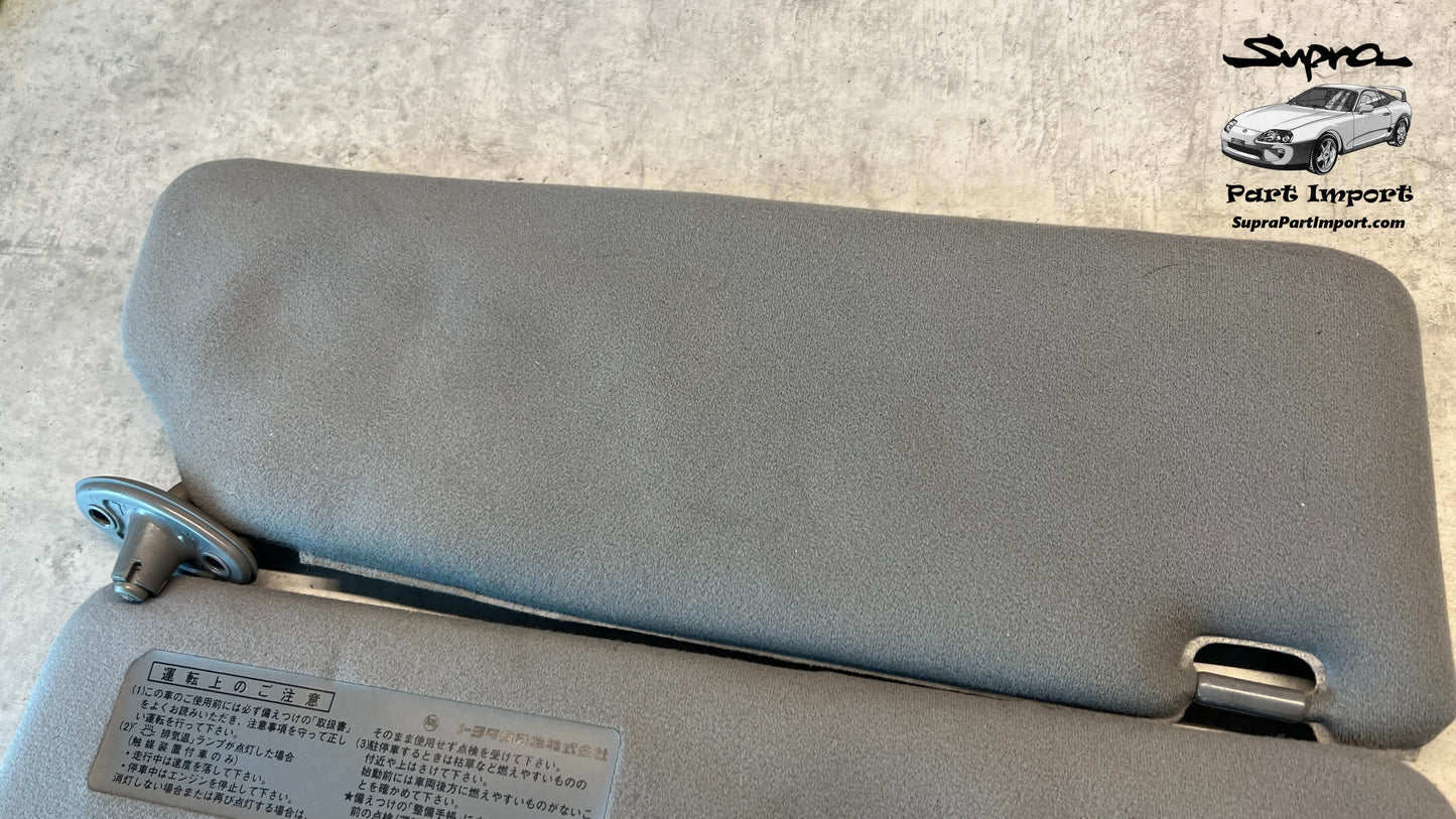 *DISCO* JZA80 Supra Genuine OEM S1 RHD Gray Sun Visor Set (74310-14610-B0 + 74320-14680-B0)