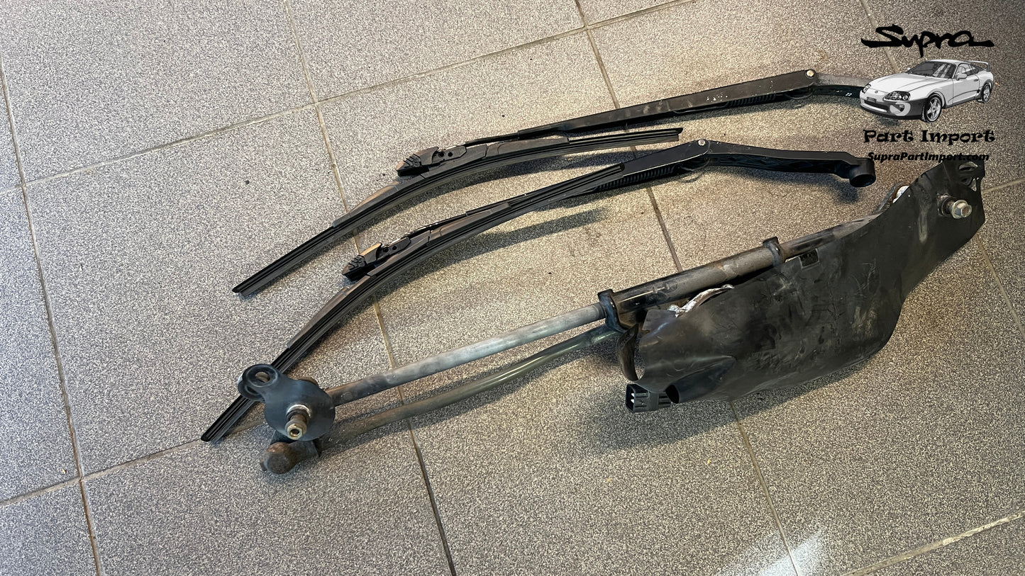 JZA80 Supra Genuine OEM RHD Front Wiper Motor Assembly + Arms (85110-14330)
