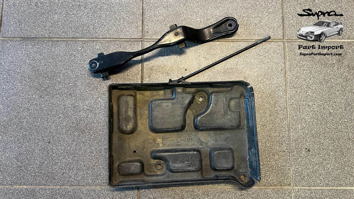 JZA80 Supra OEM LHD/RHD Battery Tray + Holder Set (74431-14070 + 74404-14321)