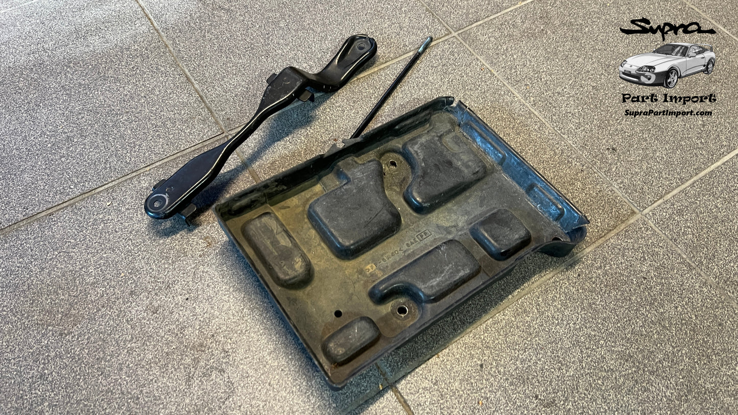 JZA80 Supra OEM LHD/RHD Battery Tray + Holder Set (74431-14070 + 74404-14321)