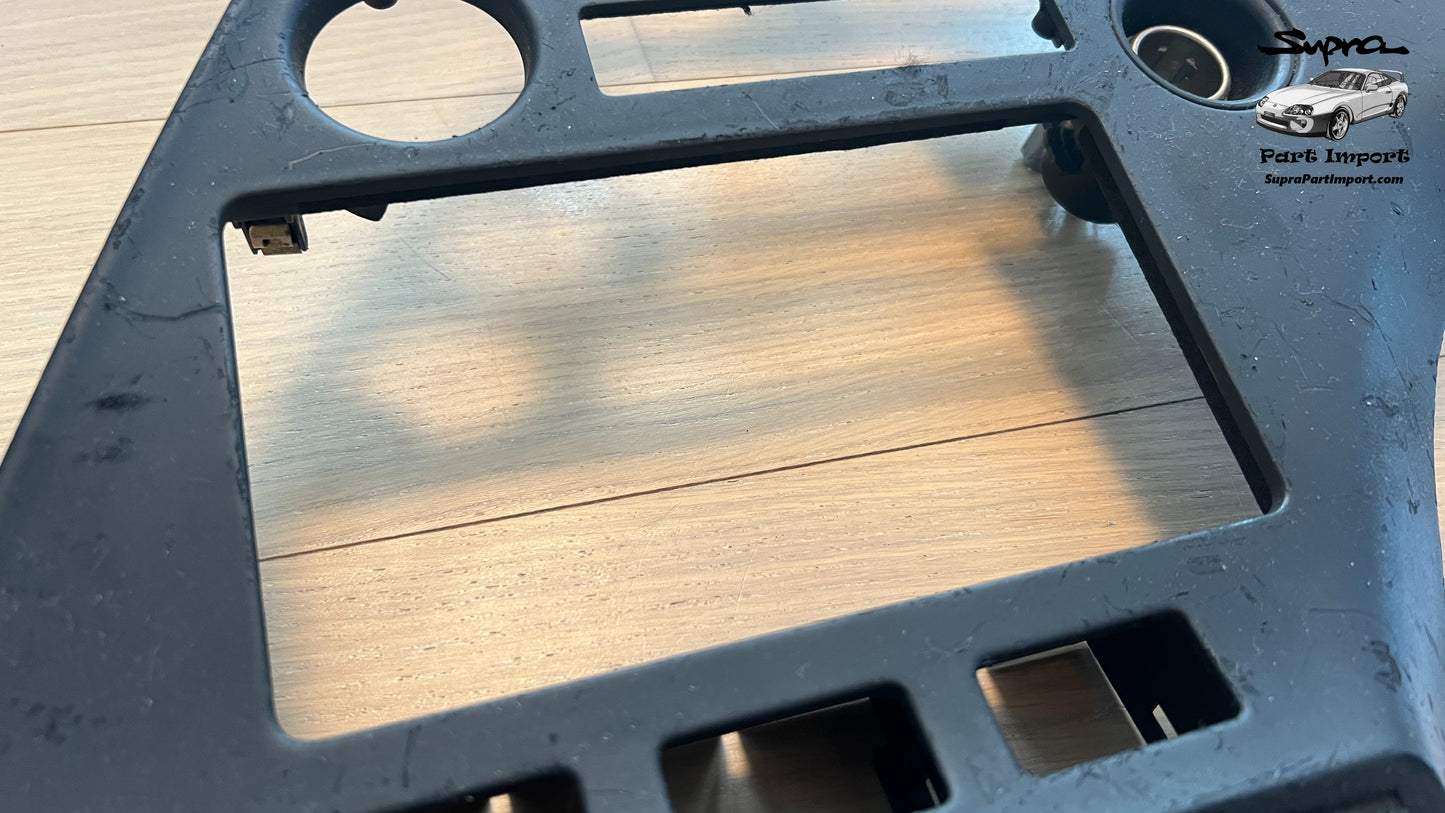 JZA80/MK4 Supra Genuine OEM S1 RHD Radio Panel, Center Instrument Cluster Finish (55405-14120)