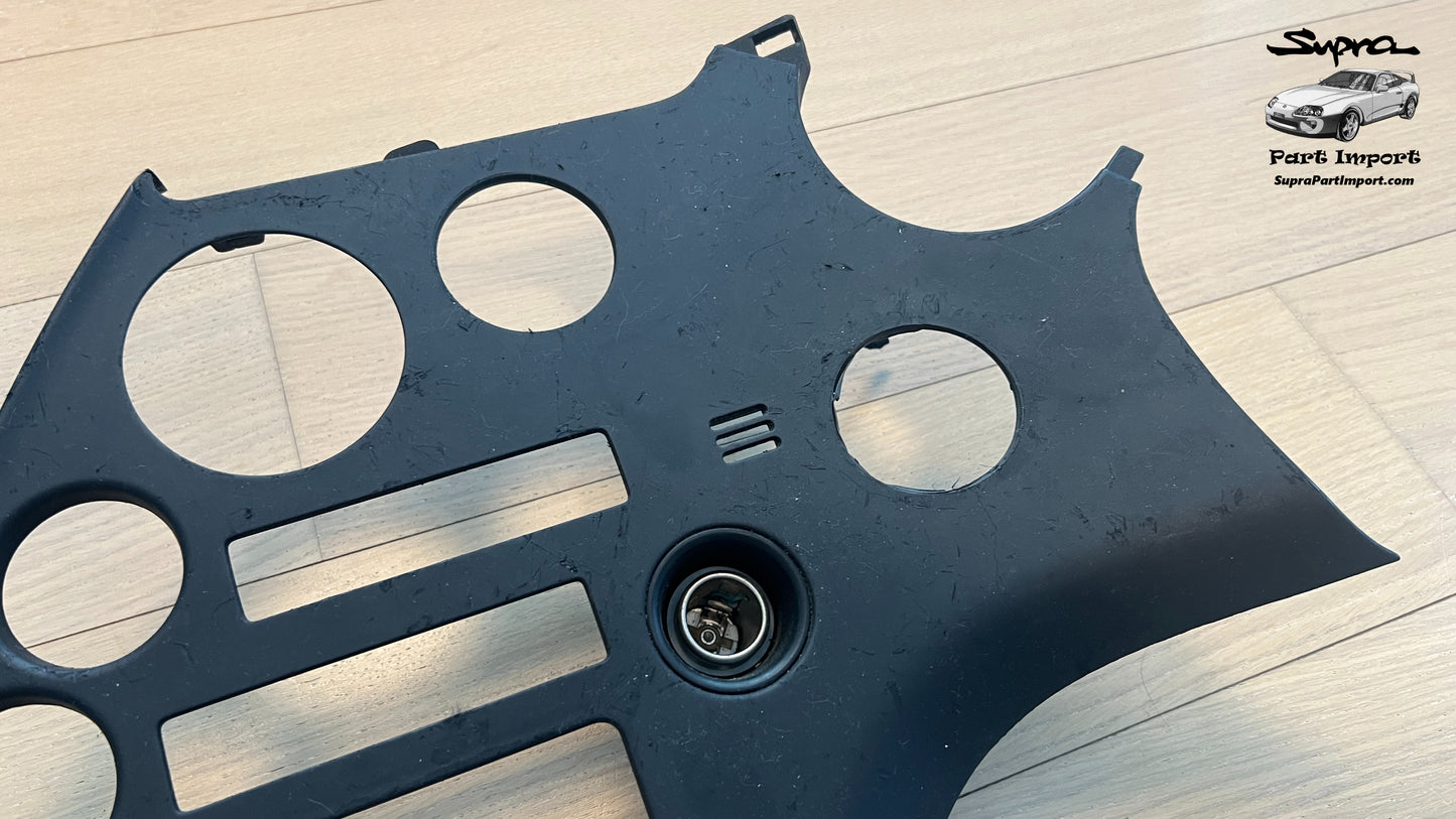 JZA80/MK4 Supra Genuine OEM S1 RHD Radio Panel, Center Instrument Cluster Finish (55405-14120)