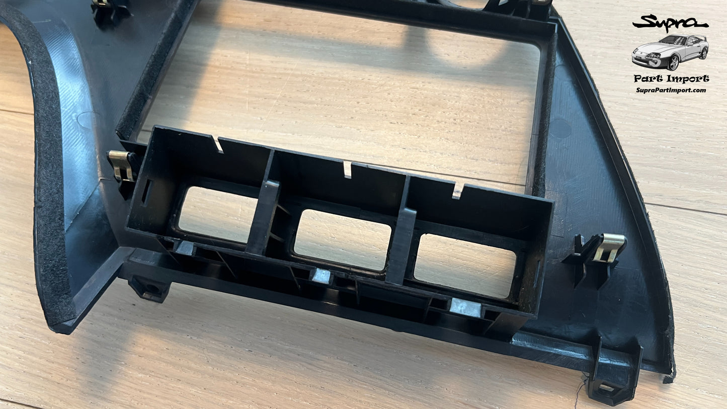 JZA80/MK4 Supra Genuine OEM S1 RHD Radio Panel, Center Instrument Cluster Finish (55405-14120)