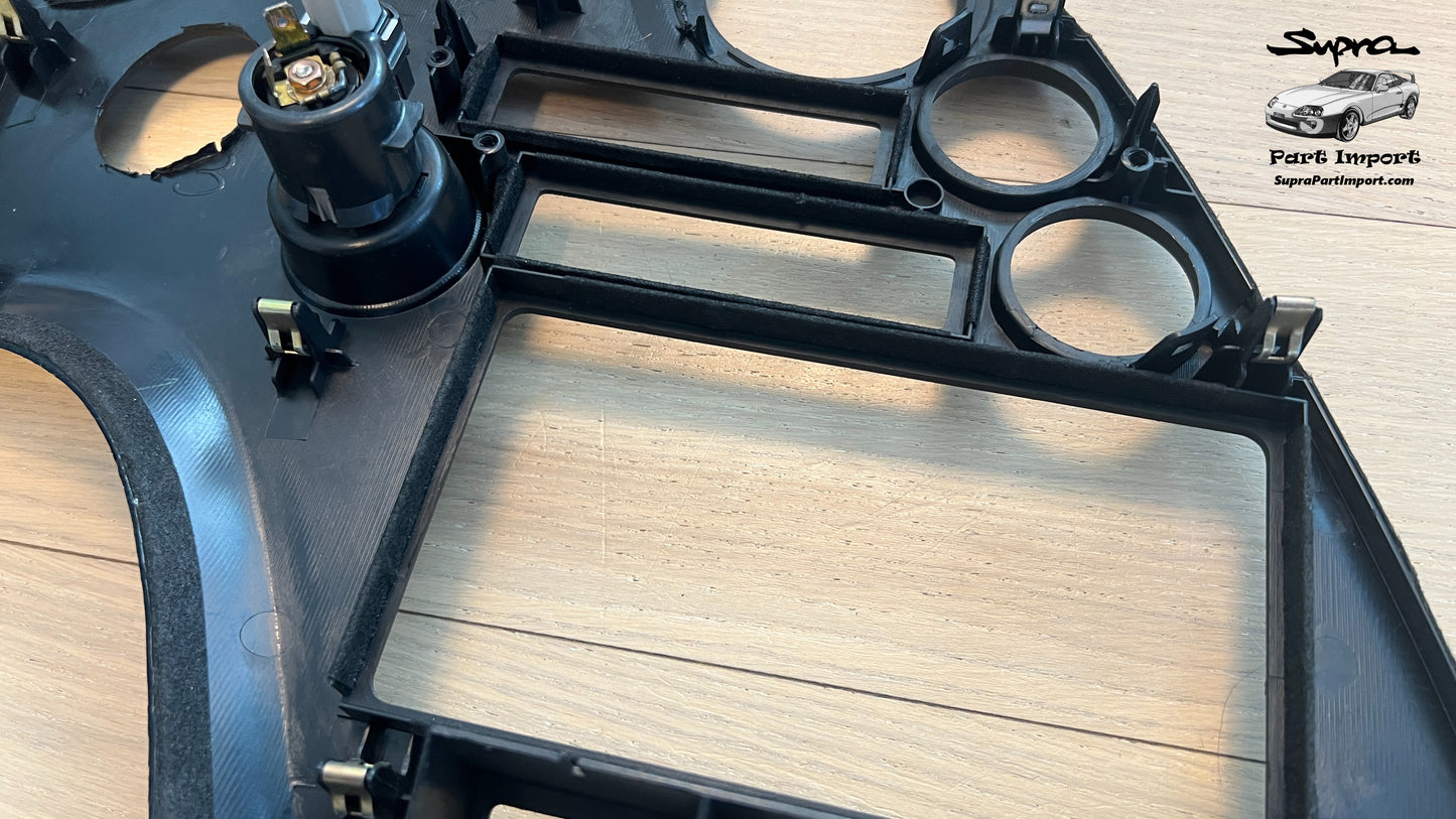 JZA80/MK4 Supra Genuine OEM S1 RHD Radio Panel, Center Instrument Cluster Finish (55405-14120)