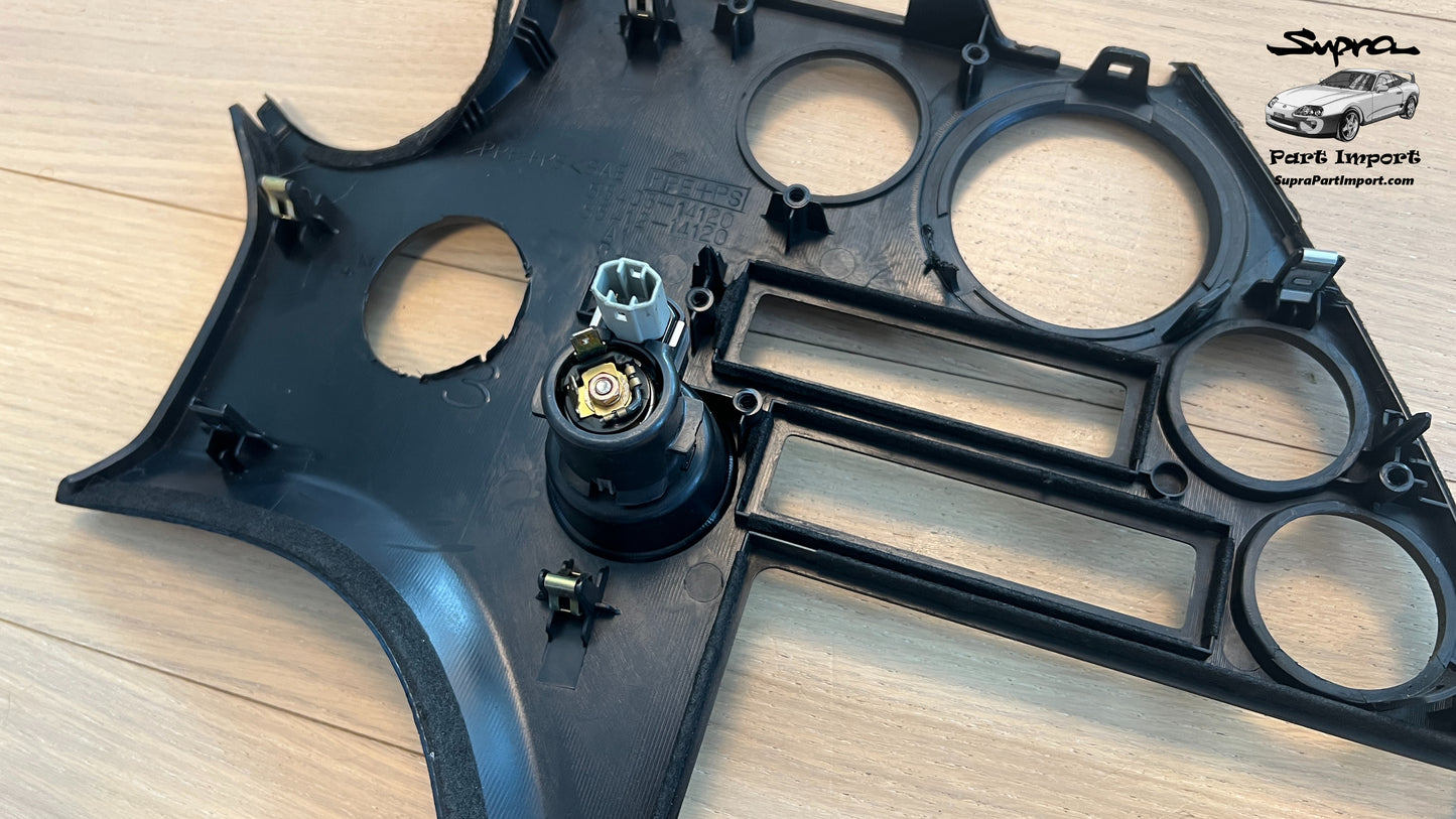 JZA80/MK4 Supra Genuine OEM S1 RHD Radio Panel, Center Instrument Cluster Finish (55405-14120)