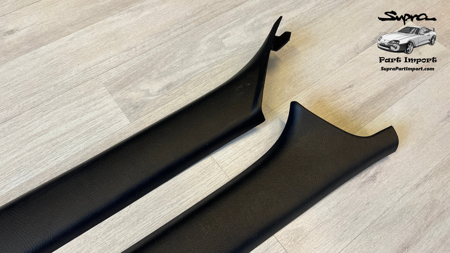 *VERY RARE SET, LHD/RHD* JZA80 Supra Genuine OEM LHD Left+Right Side Targa A-Pillar Trim Set (2 pc.) (62220-14080/62220-14090 + 62210-14080-C0)