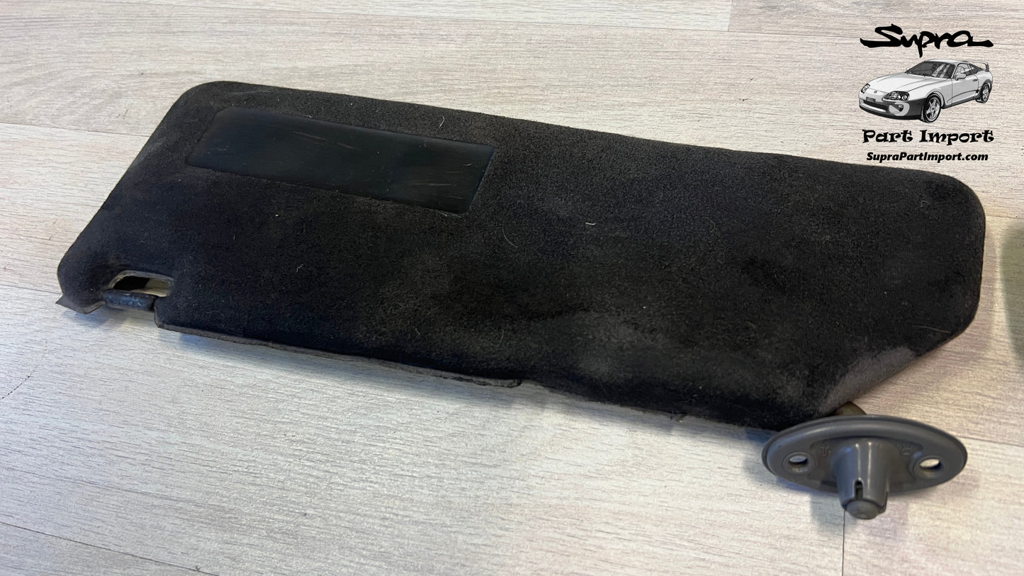 *RARE* JZA80 Supra Genuine OEM S1 RHD Half-Tanned Black Sun Visor Set (74310-14610-B0 + 74320-14680-B0)