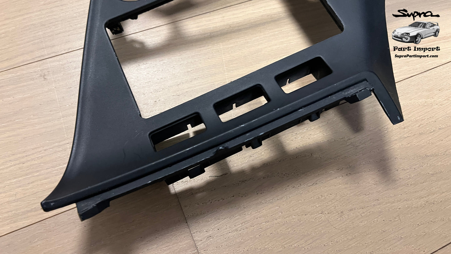 JZA80/MK4 Supra Genuine OEM S1 RHD Radio Panel, Center Instrument Cluster Finish (55405-14120)