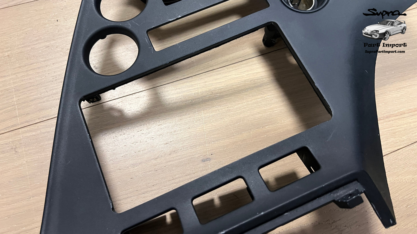 JZA80/MK4 Supra Genuine OEM S1 RHD Radio Panel, Center Instrument Cluster Finish (55405-14120)