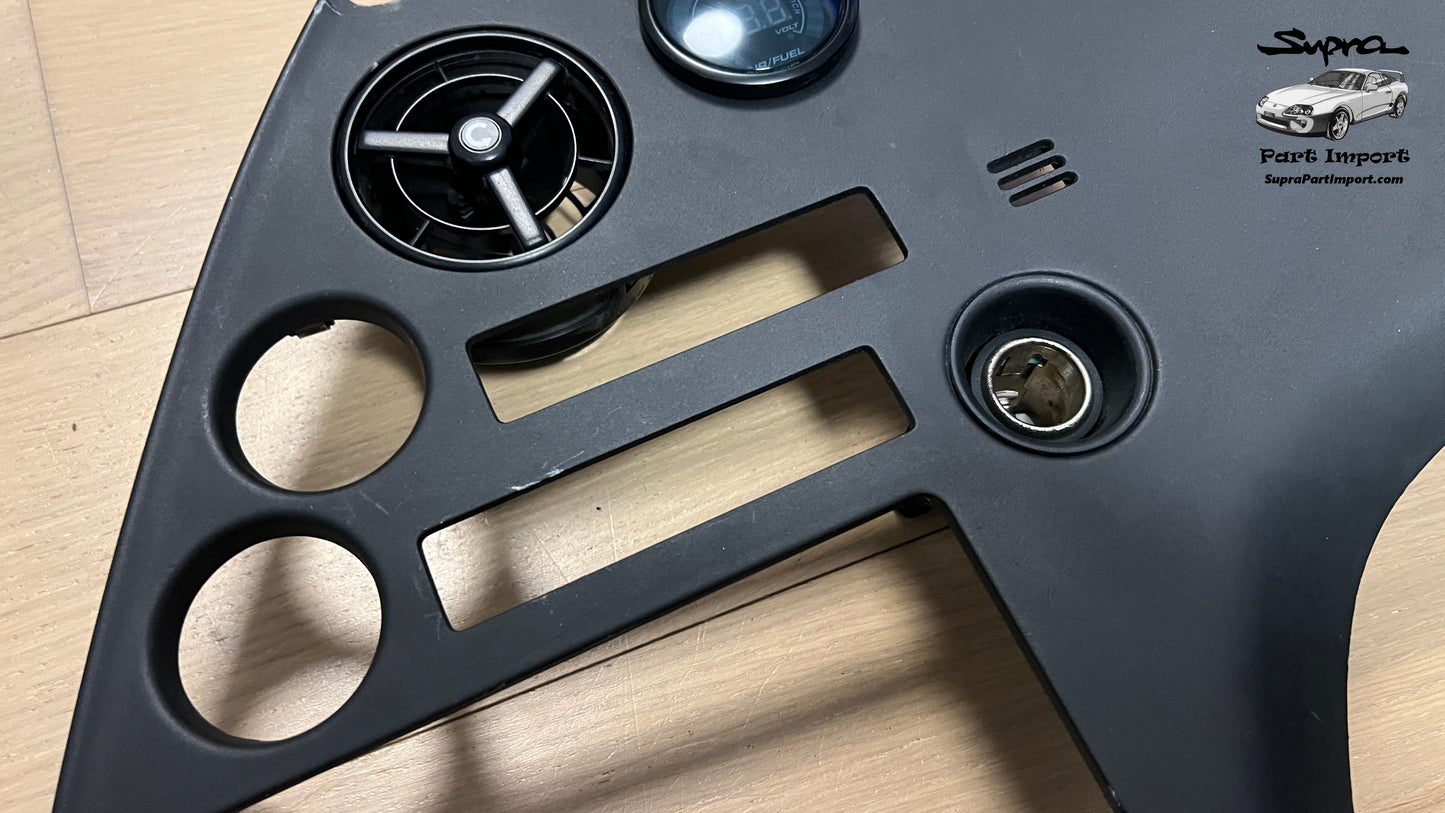 JZA80/MK4 Supra Genuine OEM S1 RHD Radio Panel, Center Instrument Cluster Finish (55405-14120)