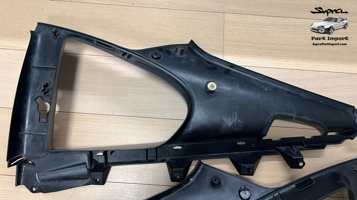 JZA80/MK4 Supra Genuine OEM Quarter Window Interior Trim Set (2pc.) (62471-14291-C0, 62472-14281-C0)