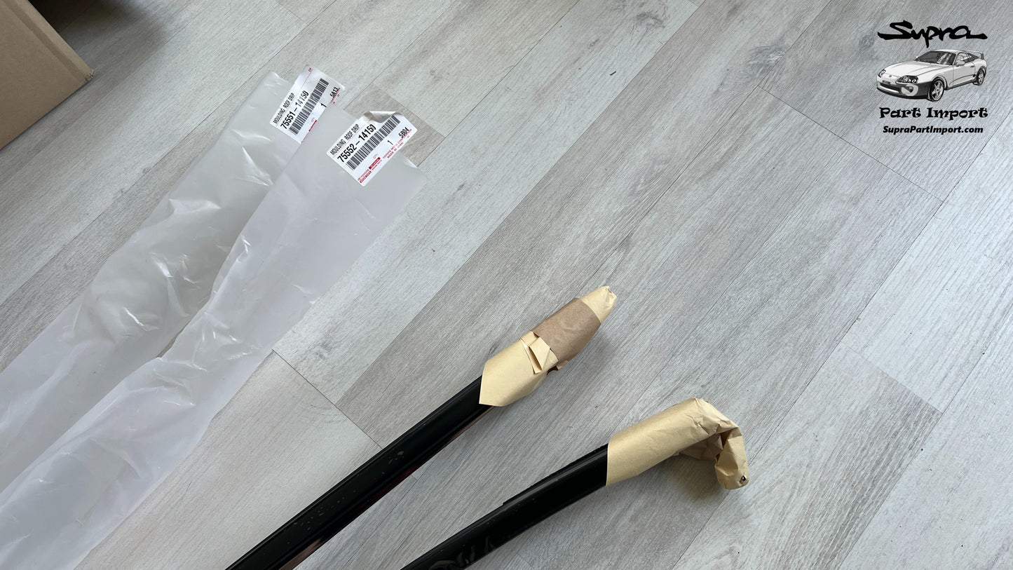*NEW* JZA80 Supra Genuine OEM Roof Drip Side Finish Moulding Set (75551-14150 / 75552-14151)