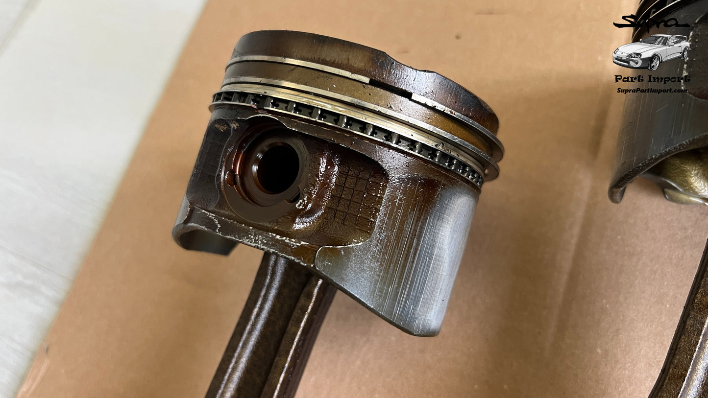 JZA80 Supra Genuine OEM 2JZ-GTE Non-VVTi Piston/Rod Set (6 pc)