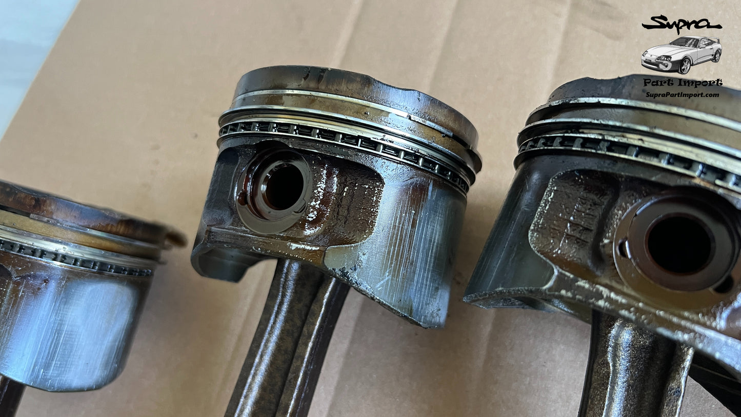JZA80 Supra Genuine OEM 2JZ-GTE Non-VVTi Piston/Rod Set (6 pc)