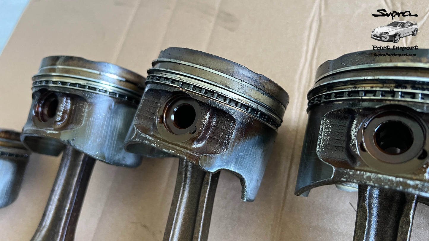 JZA80 Supra Genuine OEM 2JZ-GTE Non-VVTi Piston/Rod Set (6 pc)