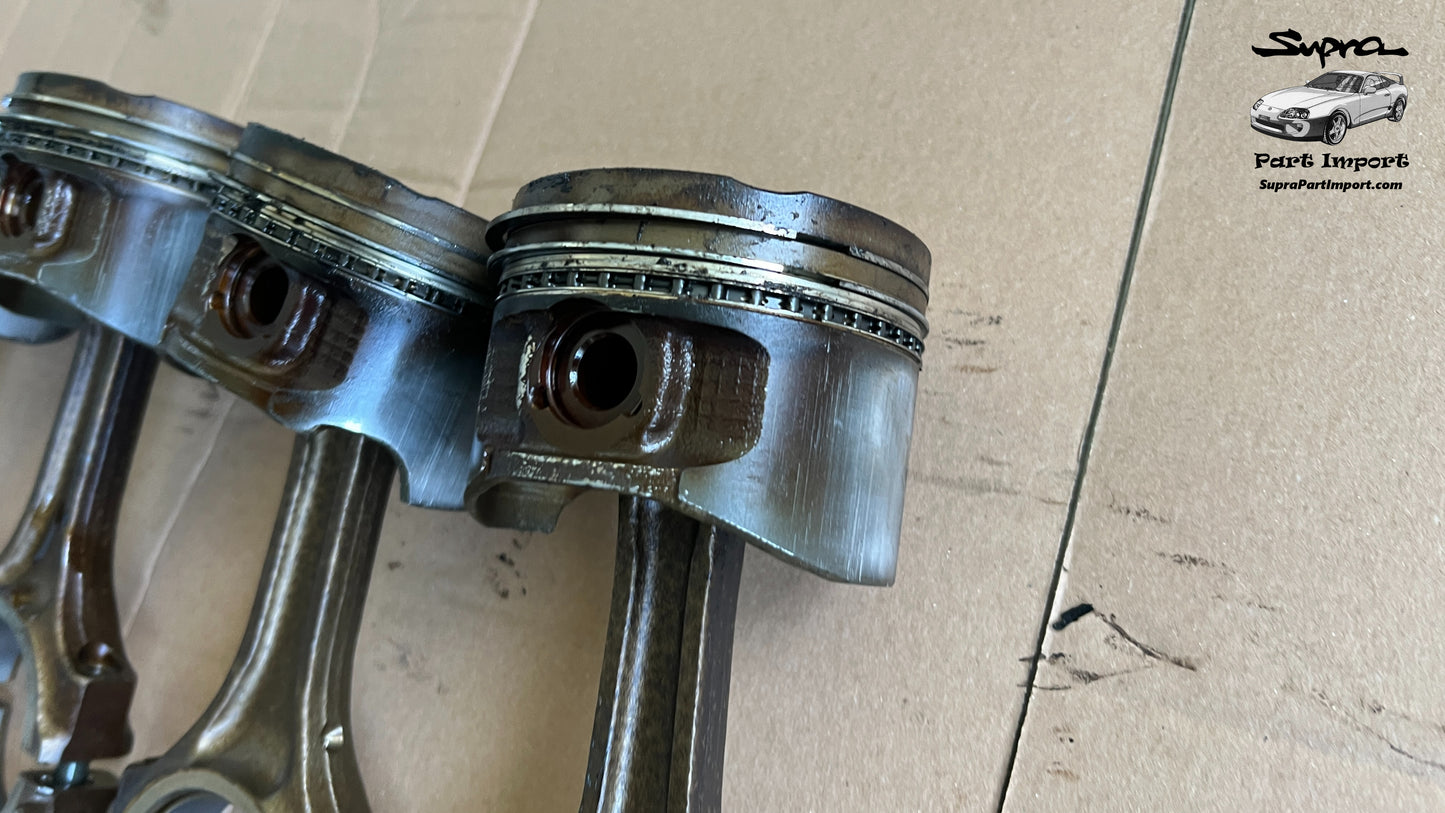 JZA80 Supra Genuine OEM 2JZ-GTE Non-VVTi Piston/Rod Set (6 pc)
