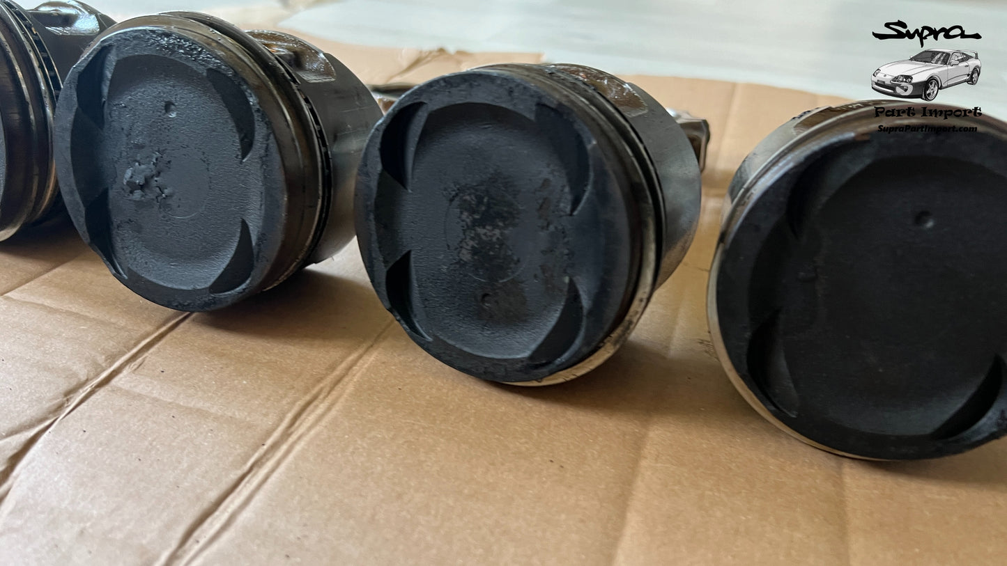 JZA80 Supra Genuine OEM 2JZ-GTE Non-VVTi Piston/Rod Set (6 pc)