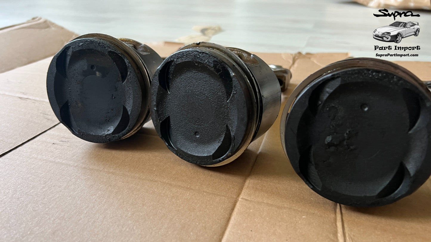 JZA80 Supra Genuine OEM 2JZ-GTE Non-VVTi Piston/Rod Set (6 pc)