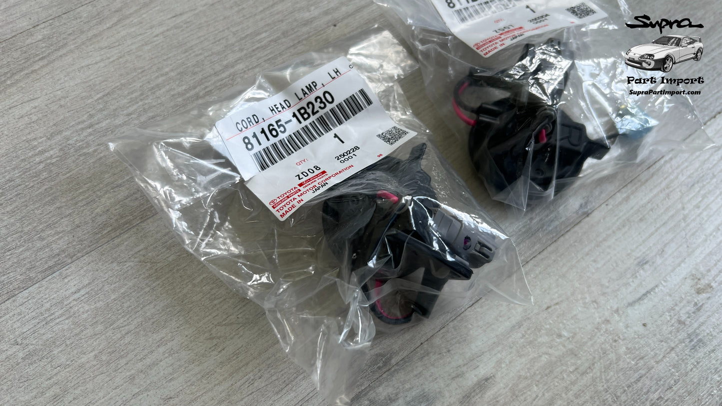 *NEW* JZA80 Supra Genuine OEM Headlight Cord Set (81165-1B230 + 81125-1B230)