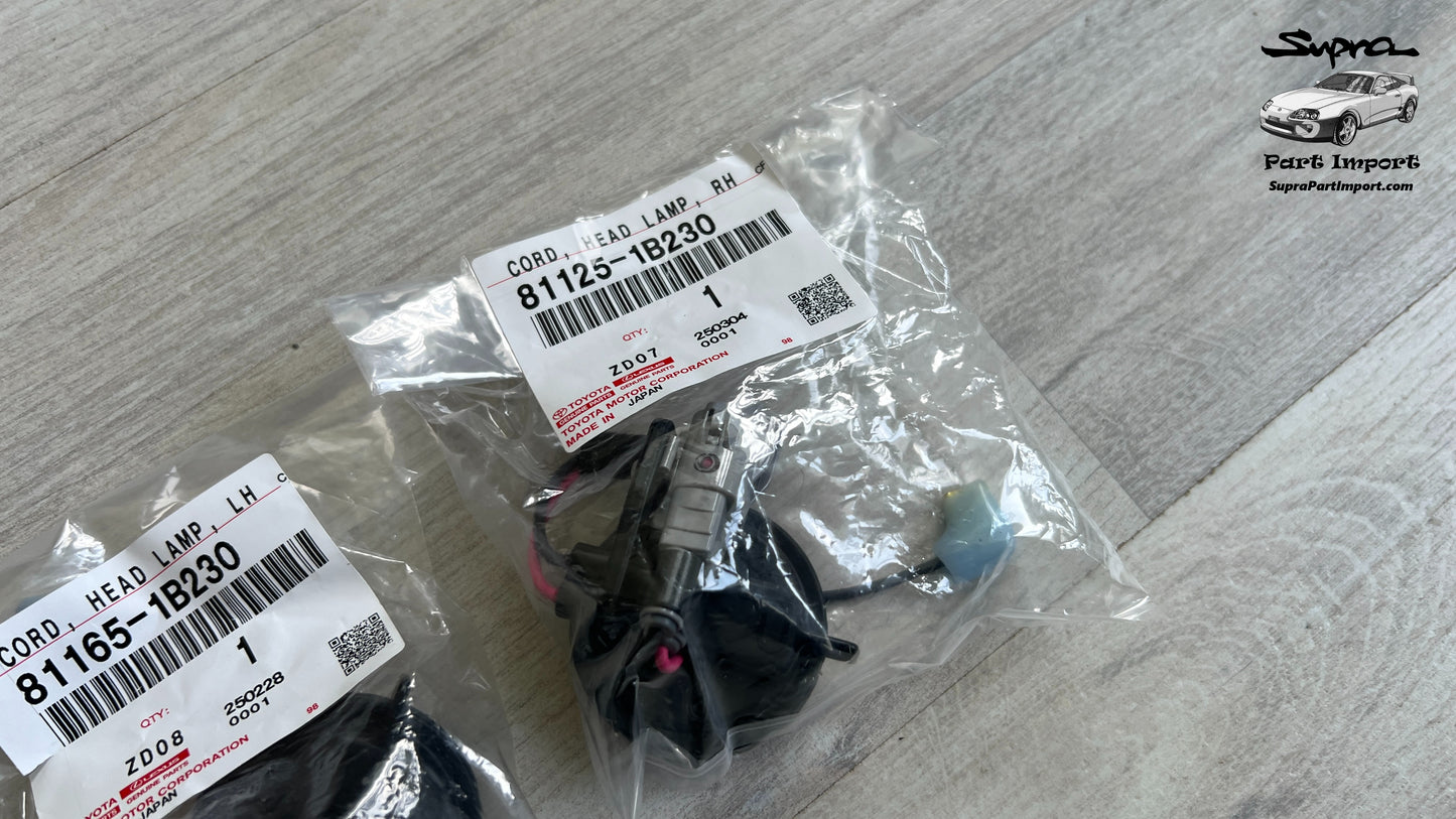 *NEW* JZA80 Supra Genuine OEM Headlight Cord Set (81165-1B230 + 81125-1B230)