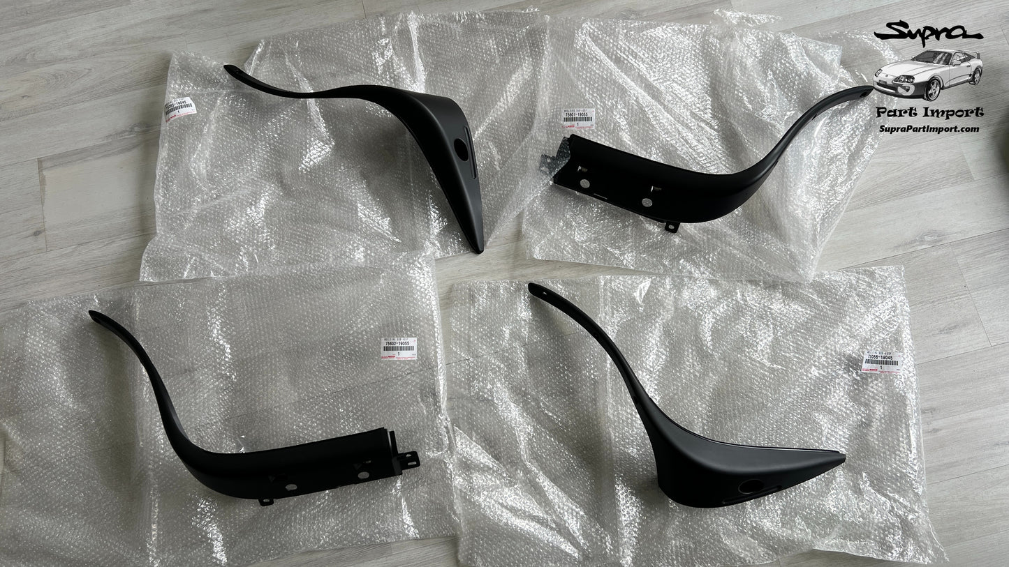 *NEW* JZA80 Supra Genuine OEM Front/Rear Fender Moulding Sub-Assy Set (75065-19045 + 75601-19055 + 75066-19045 + 75602-19055)