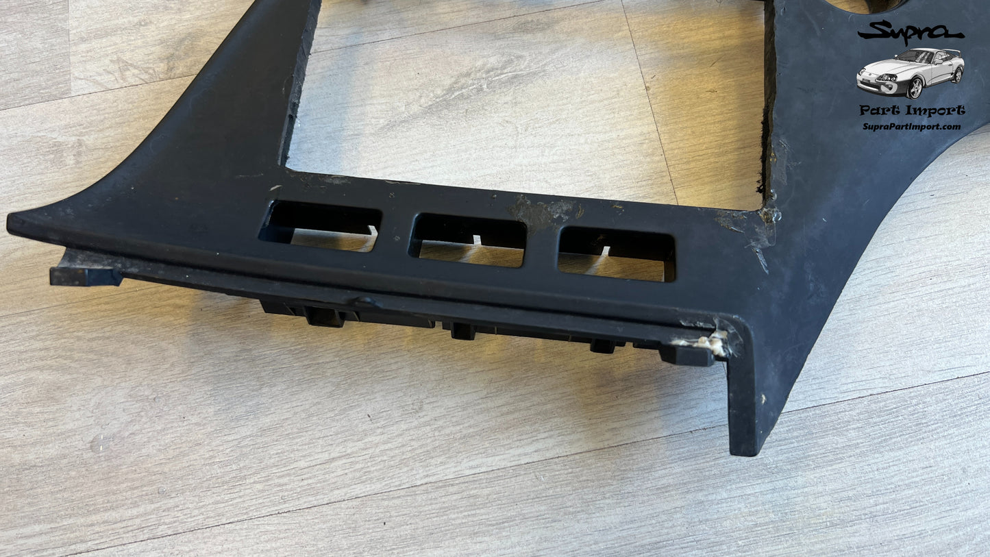 JZA80/MK4 Supra Genuine OEM S1 RHD Radio Panel, Center Instrument Cluster Finish (55405-14120)