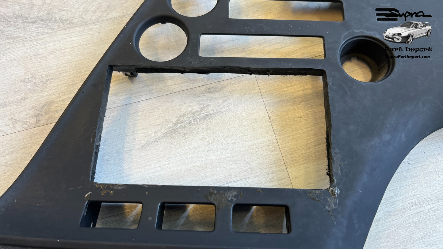 JZA80/MK4 Supra Genuine OEM S1 RHD Radio Panel, Center Instrument Cluster Finish (55405-14120)