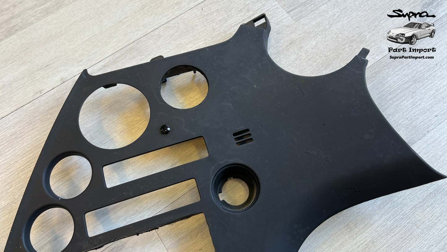 JZA80/MK4 Supra Genuine OEM S1 RHD Radio Panel, Center Instrument Cluster Finish (55405-14120)