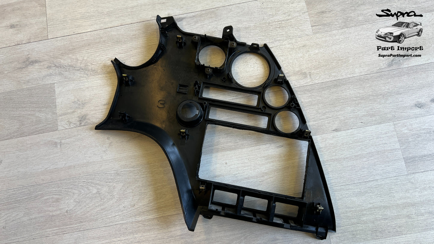 JZA80/MK4 Supra Genuine OEM S1 RHD Radio Panel, Center Instrument Cluster Finish (55405-14120)