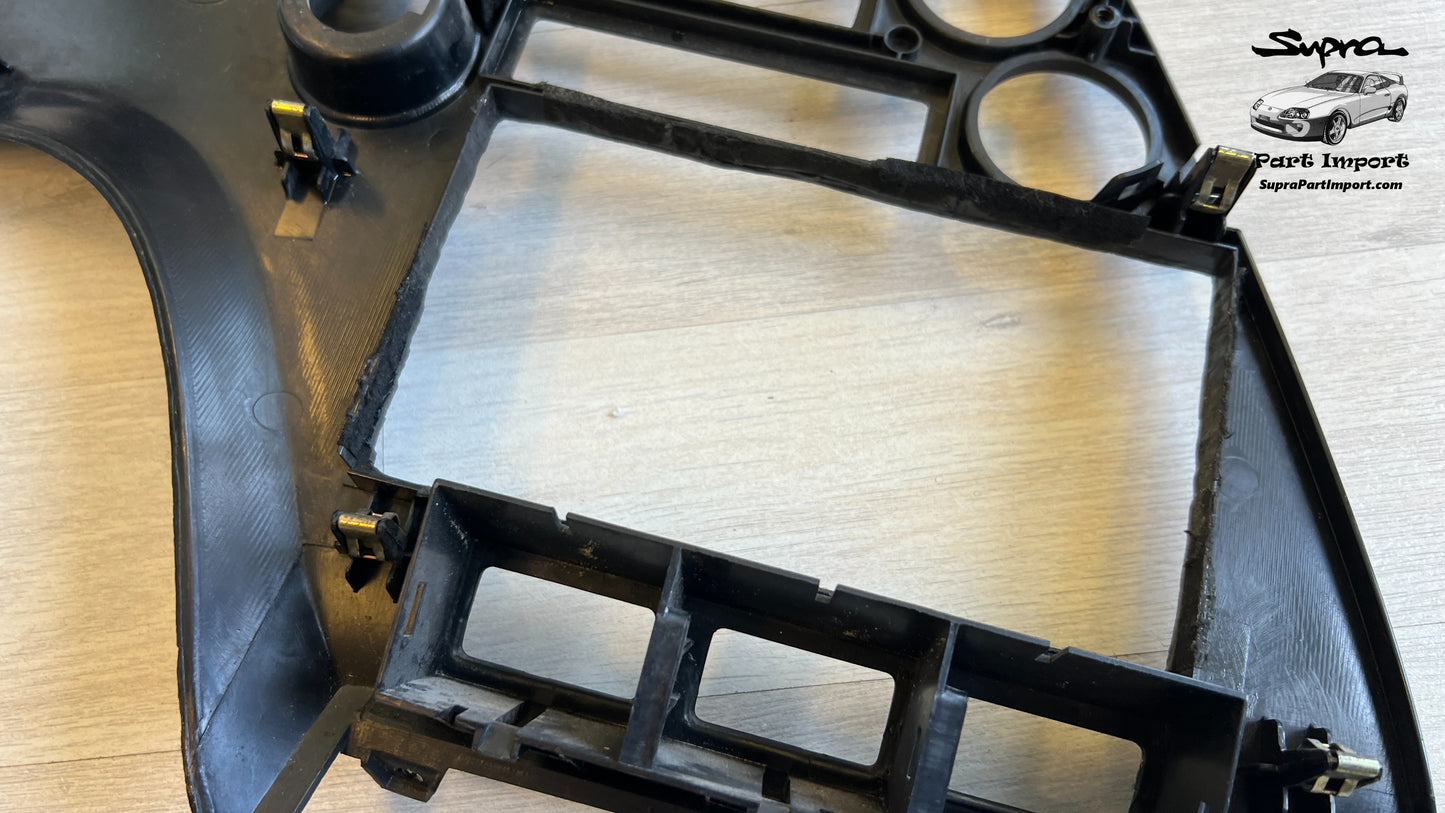 JZA80/MK4 Supra Genuine OEM S1 RHD Radio Panel, Center Instrument Cluster Finish (55405-14120)