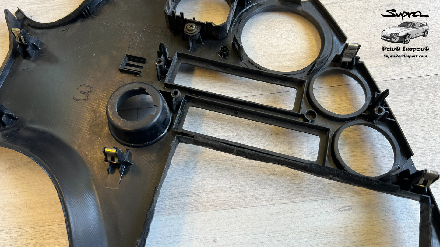 JZA80/MK4 Supra Genuine OEM S1 RHD Radio Panel, Center Instrument Cluster Finish (55405-14120)