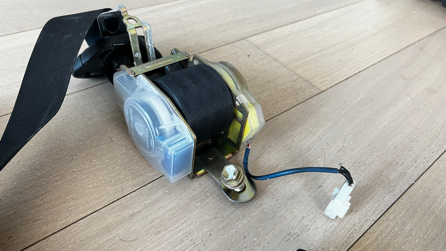 JZA80 Supra Genuine OEM LHD/RHD Front Safety Belt Set + Buckles + Hardware (73220-14481-C0 + 73210-14541-C0)