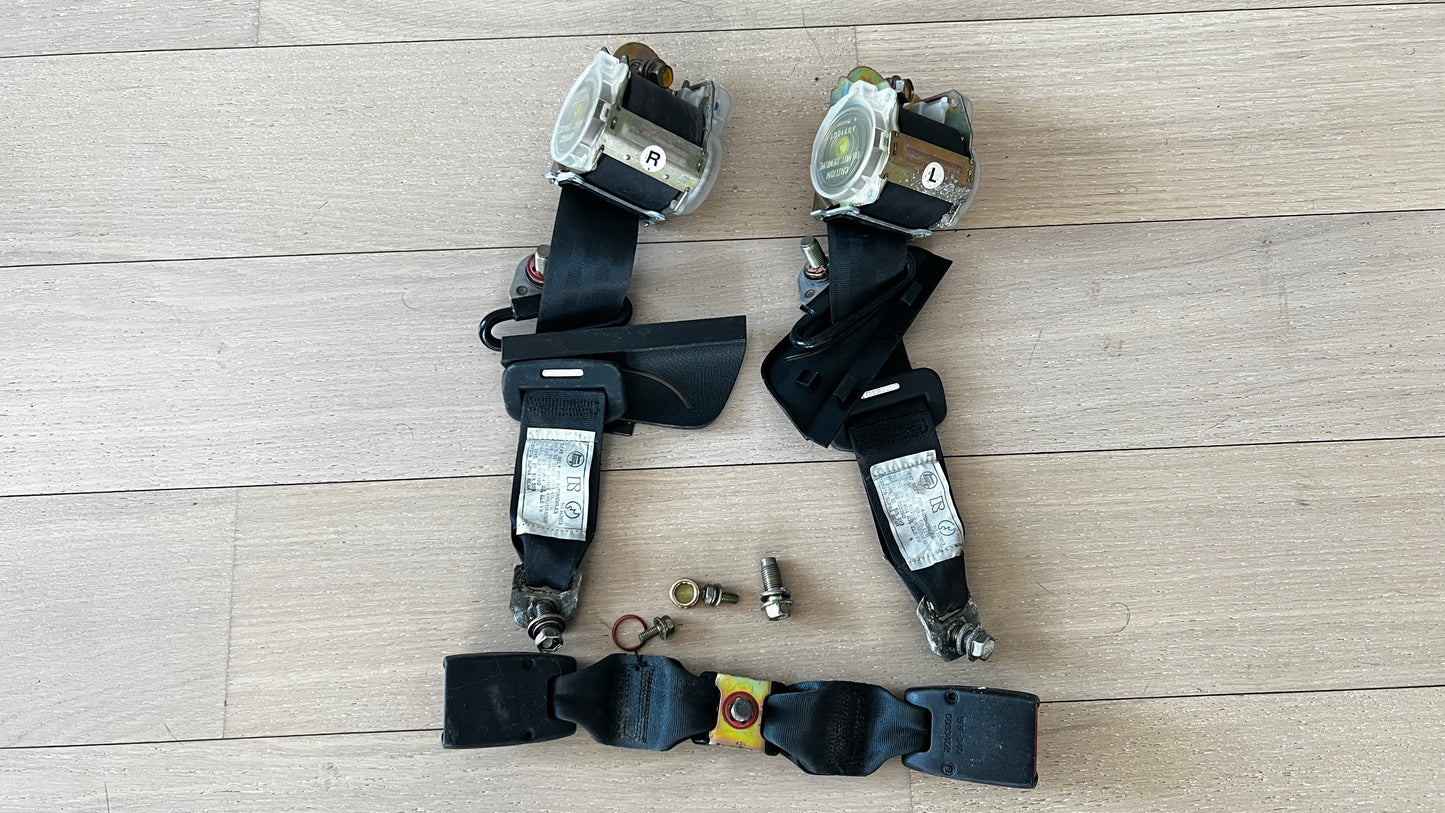 JZA80 Supra Genuine OEM Rear Safety Belt Set + Rear Buckles (73370-14171-C0 + 73360-14291-C0)